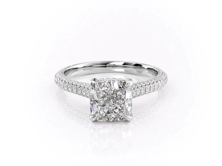 The Rachel Set With A 2.5 Carat Cushion Lab Diamond Online