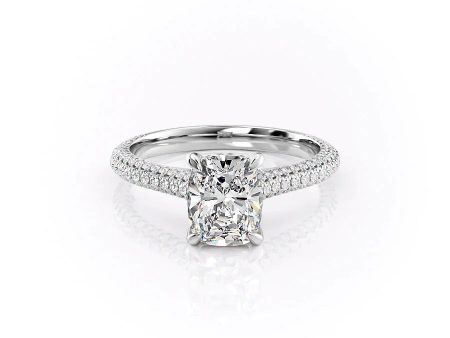 The Rachel Set With A 2 Carat Elongated Cushion Lab Diamond Online