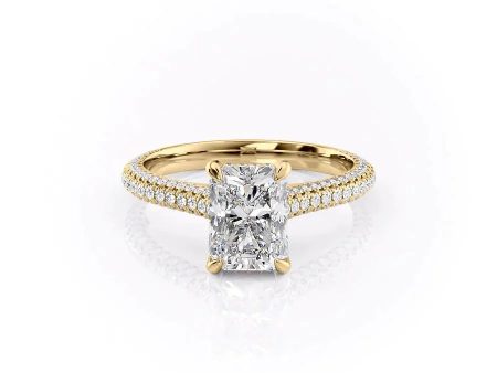 The Rachel Set With A 1 Carat Radiant Lab Diamond For Cheap