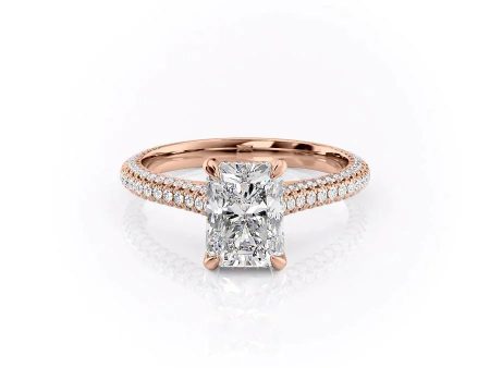 The Rachel Set With A 1 Carat Radiant Lab Diamond on Sale