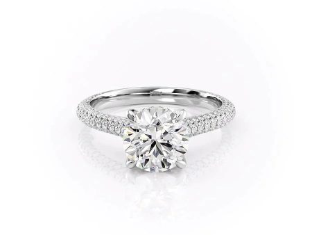 The Rachel Set With A 1.5 Carat Round Lab Diamond For Discount