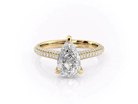 The Rachel Set With A 2 Carat Pear Lab Diamond Online