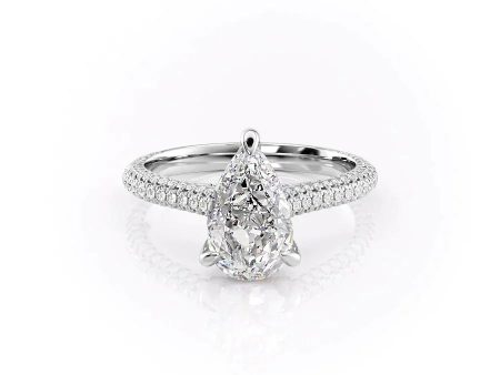 The Rachel Set With A 1 Carat Pear Lab Diamond Fashion