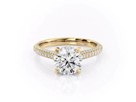 The Rachel Set With A 2.5 Carat Round Lab Diamond Hot on Sale