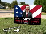 Official Campaign Yard Sign 24  x 18  (with stand) For Discount